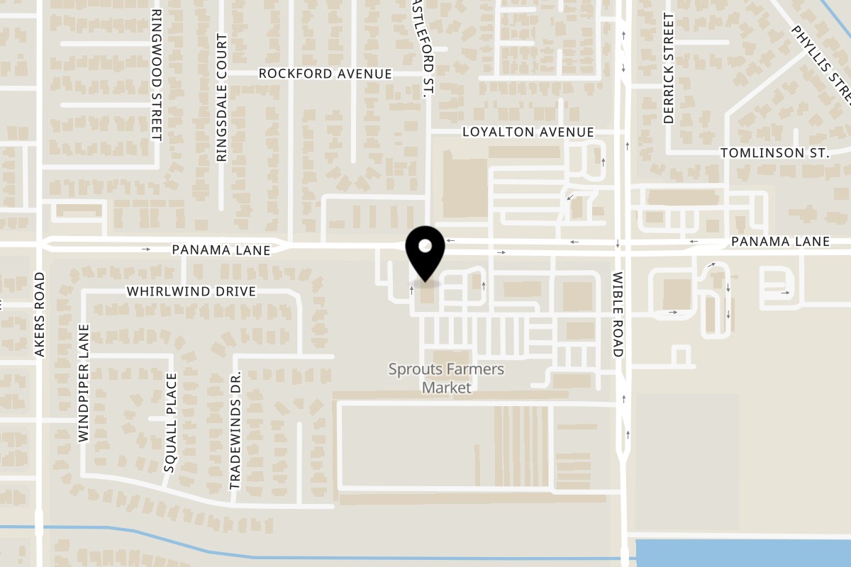 Map showing the location of Kwality Indian Cuisine & Ice Cream Panama Ln on 3541 Panama Ln #100 in Bakersfield